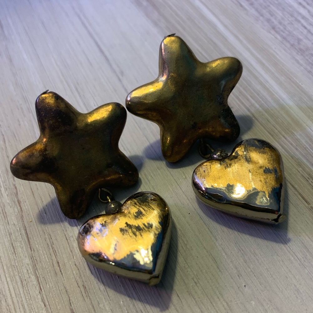 Gold/silver earrings